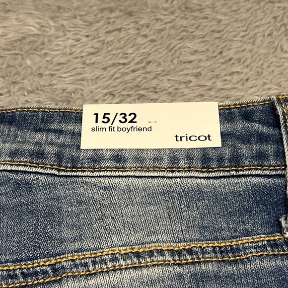 Tricot Boutique Jeans Women's 15/32 32x29 Distressed Slim Fit Boyfriend Stretch - Picture 6 of 9